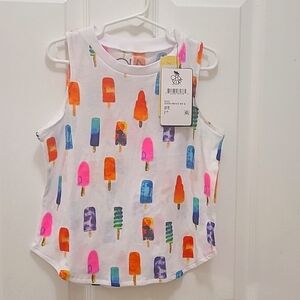 New Chasers Multi-Color Graphic Cheerful Tank for a Girl Size 6 with a T…